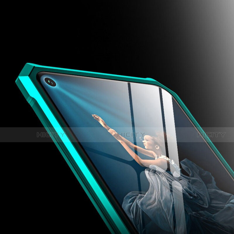 Handyhülle Hülle Luxus Aluminium Metall Rahmen Spiegel 360 Grad Tasche T01 für Huawei Honor 20 Pro