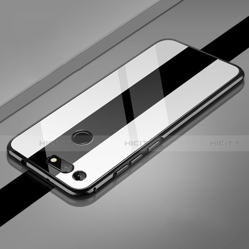 Handyhülle Hülle Luxus Aluminium Metall Rahmen Spiegel 360 Grad Tasche T01 für Huawei Honor V20