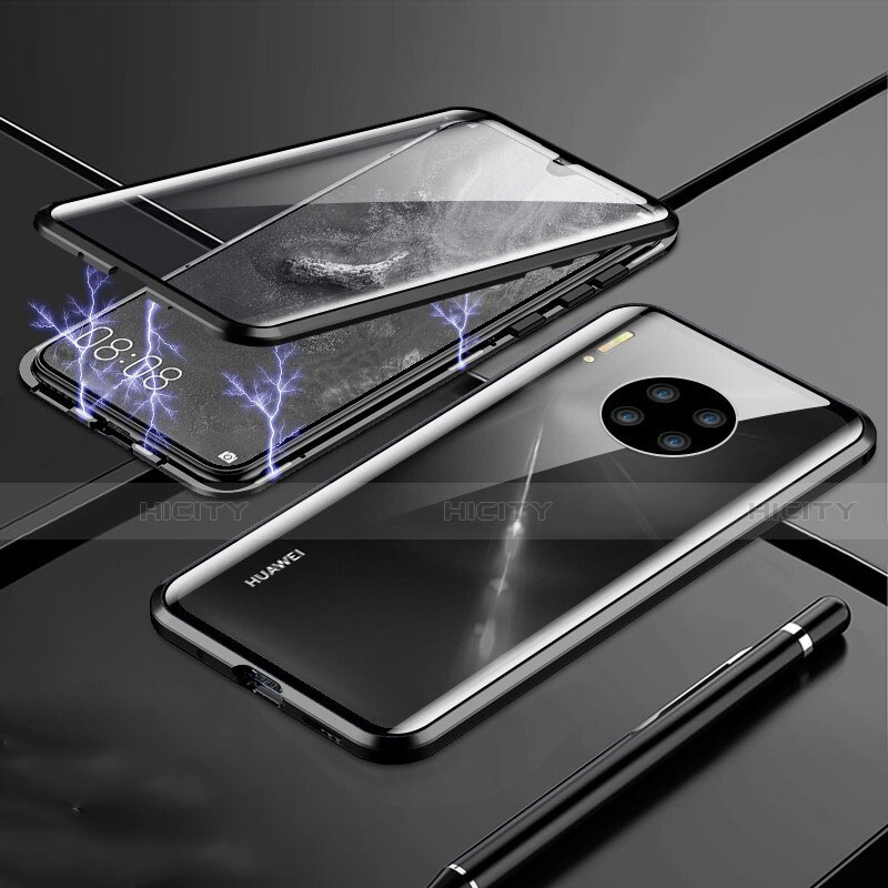 Handyhülle Hülle Luxus Aluminium Metall Rahmen Spiegel 360 Grad Tasche T01 für Huawei Mate 30 5G groß
