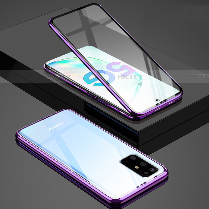 Handyhülle Hülle Luxus Aluminium Metall Rahmen Spiegel 360 Grad Tasche T02 für Samsung Galaxy S20 Plus