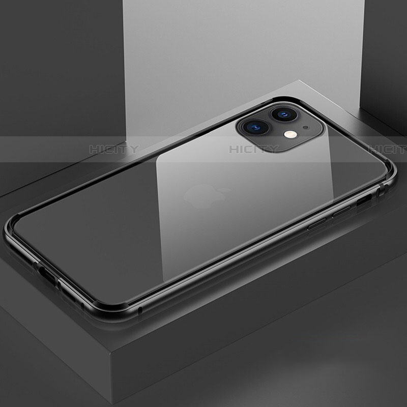Handyhülle Hülle Luxus Aluminium Metall Rahmen Spiegel 360 Grad Tasche T03 für Apple iPhone 11 groß