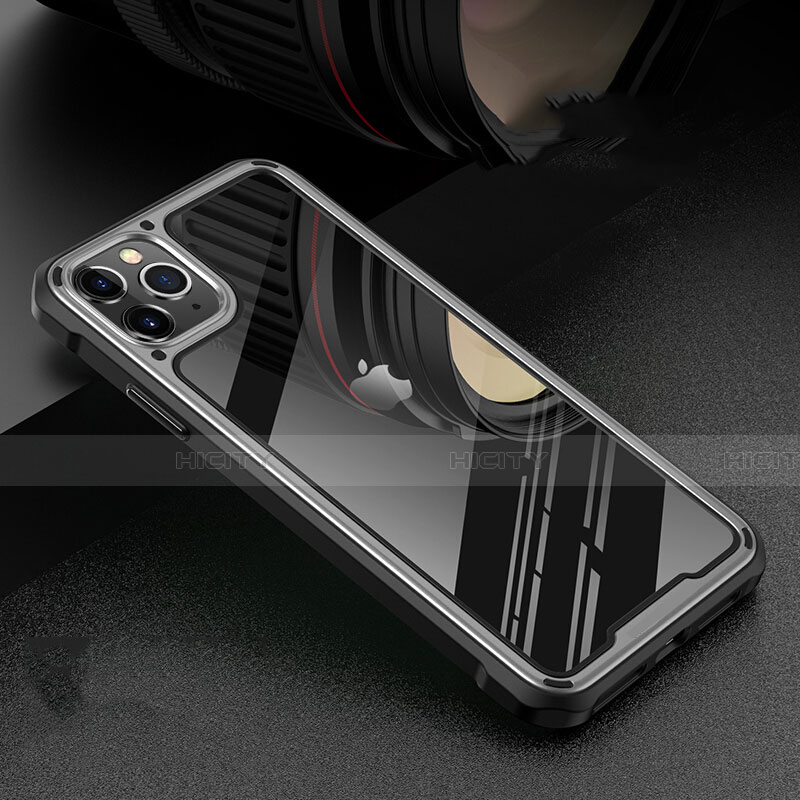 Handyhülle Hülle Luxus Aluminium Metall Rahmen Spiegel 360 Grad Tasche T03 für Apple iPhone 11 Pro groß