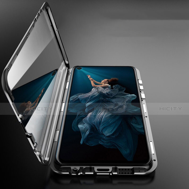 Handyhülle Hülle Luxus Aluminium Metall Rahmen Spiegel 360 Grad Tasche T03 für Huawei Honor 20