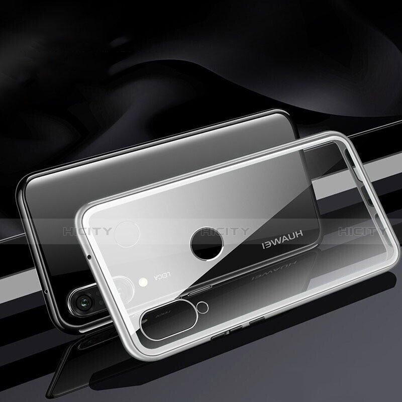 Handyhülle Hülle Luxus Aluminium Metall Rahmen Spiegel 360 Grad Tasche T04 für Huawei Nova 4e