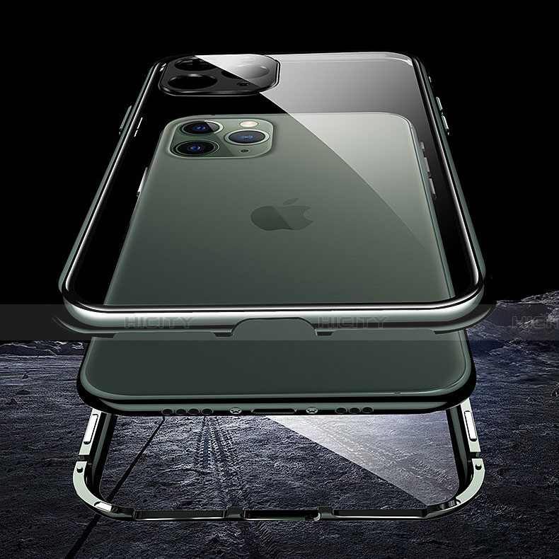 Handyhülle Hülle Luxus Aluminium Metall Rahmen Spiegel 360 Grad Tasche T05 für Apple iPhone 11 Pro Max groß