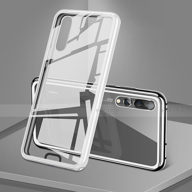 Handyhülle Hülle Luxus Aluminium Metall Rahmen Spiegel 360 Grad Tasche T05 für Huawei P20 Pro
