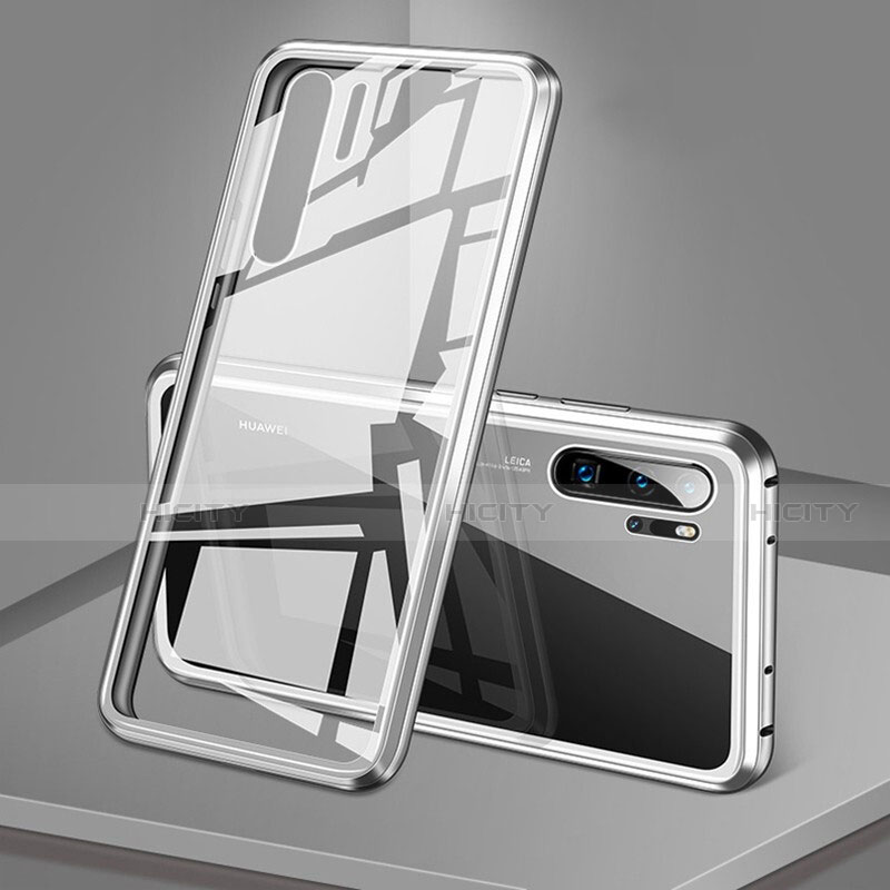 Handyhülle Hülle Luxus Aluminium Metall Rahmen Spiegel 360 Grad Tasche T05 für Huawei P30 Pro New Edition