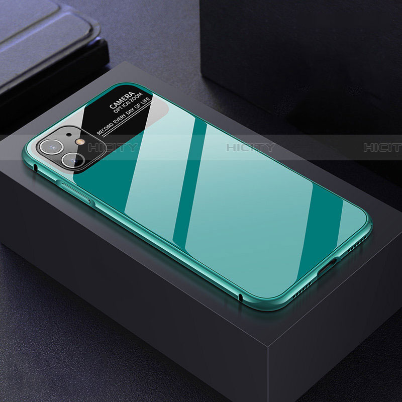 Handyhülle Hülle Luxus Aluminium Metall Rahmen Spiegel 360 Grad Tasche T06 für Apple iPhone 11