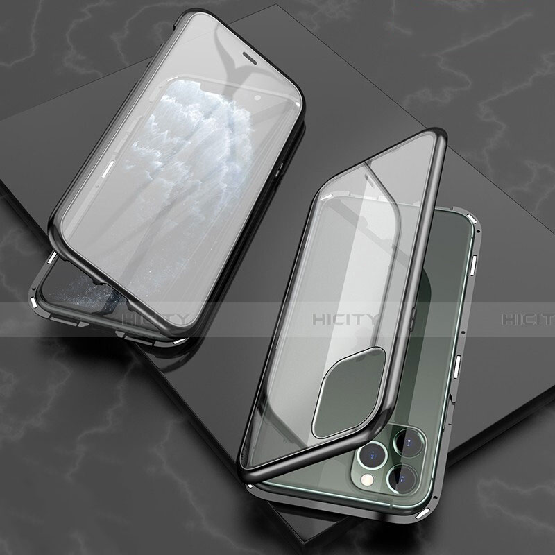 Handyhülle Hülle Luxus Aluminium Metall Rahmen Spiegel 360 Grad Tasche T06 für Apple iPhone 11 Pro Max
