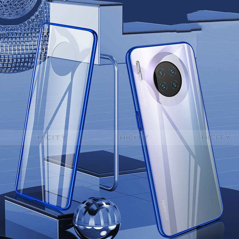 Handyhülle Hülle Luxus Aluminium Metall Rahmen Spiegel 360 Grad Tasche T06 für Huawei Mate 30
