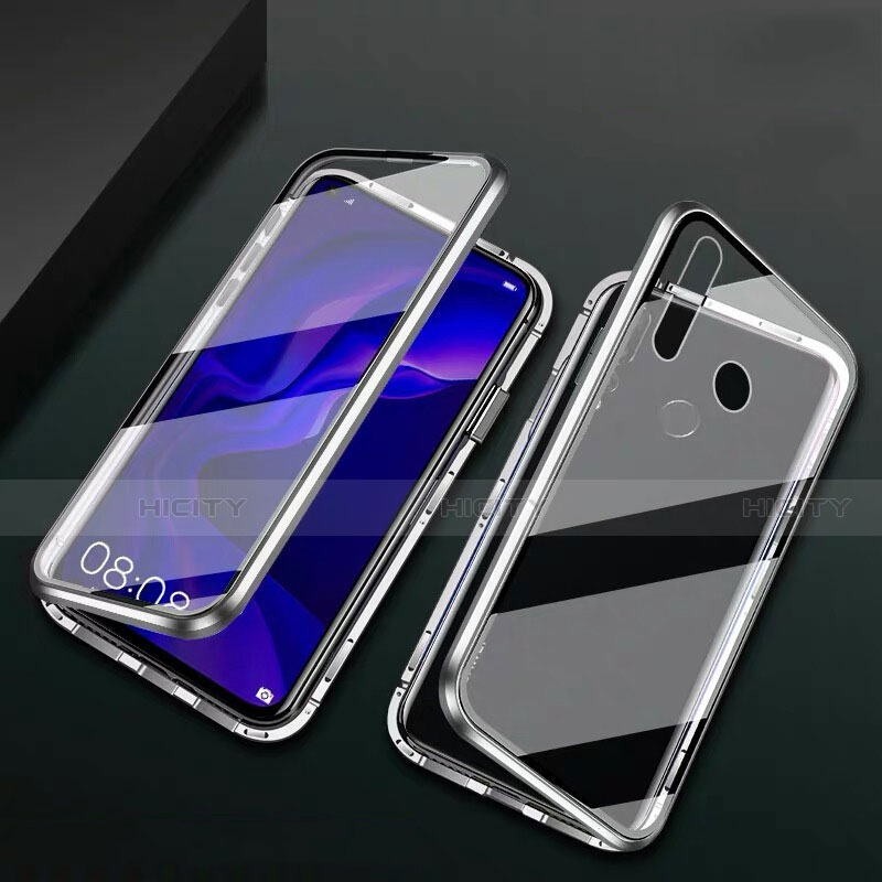 Handyhülle Hülle Luxus Aluminium Metall Rahmen Spiegel 360 Grad Tasche T06 für Huawei P30 Lite groß