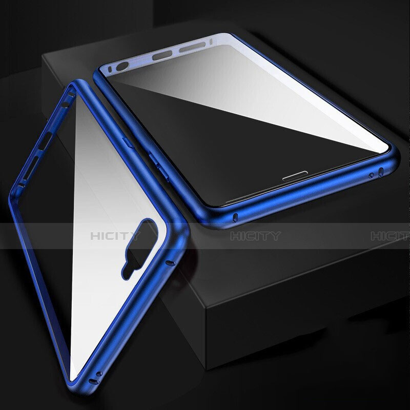 Handyhülle Hülle Luxus Aluminium Metall Rahmen Spiegel 360 Grad Tasche T06 für Oppo K1 groß