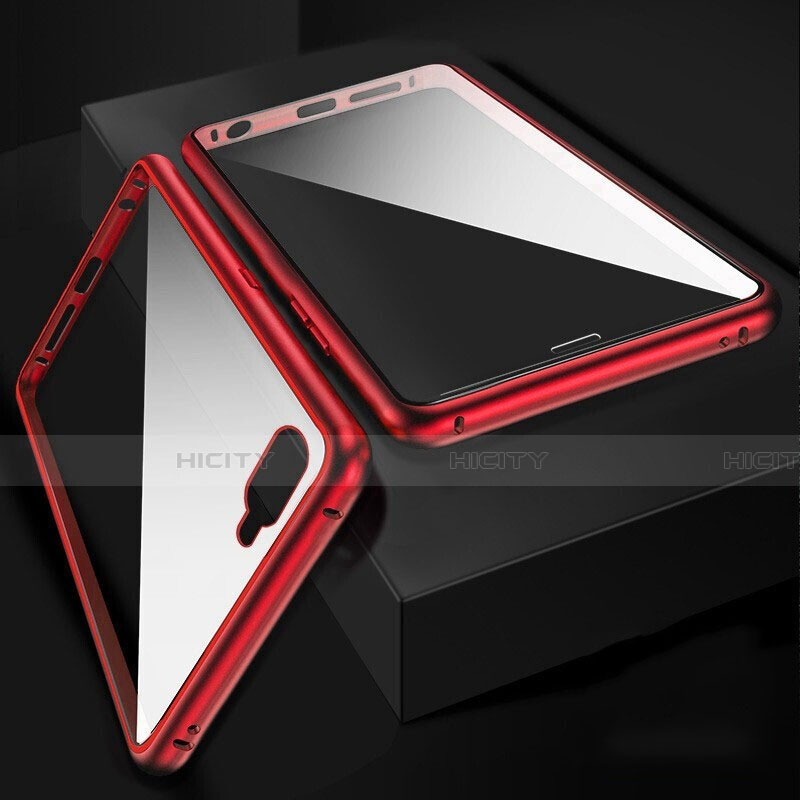 Handyhülle Hülle Luxus Aluminium Metall Rahmen Spiegel 360 Grad Tasche T06 für Oppo K1 groß