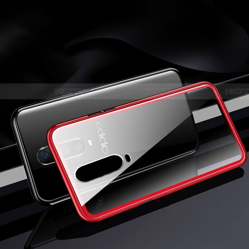 Handyhülle Hülle Luxus Aluminium Metall Rahmen Spiegel 360 Grad Tasche T06 für Oppo RX17 Pro groß