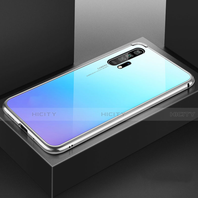 Handyhülle Hülle Luxus Aluminium Metall Rahmen Spiegel 360 Grad Tasche T07 für Huawei Honor 20 Pro groß