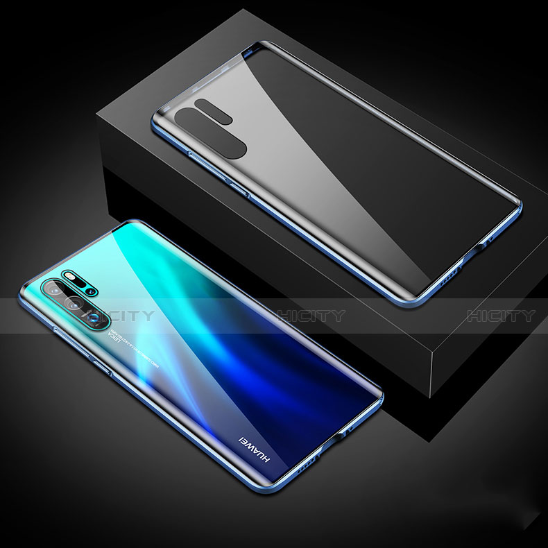 Handyhülle Hülle Luxus Aluminium Metall Rahmen Spiegel 360 Grad Tasche T07 für Huawei P30 Pro New Edition