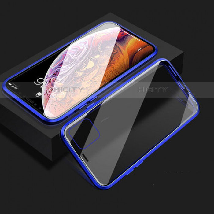 Handyhülle Hülle Luxus Aluminium Metall Rahmen Spiegel 360 Grad Tasche T08 für Apple iPhone 11