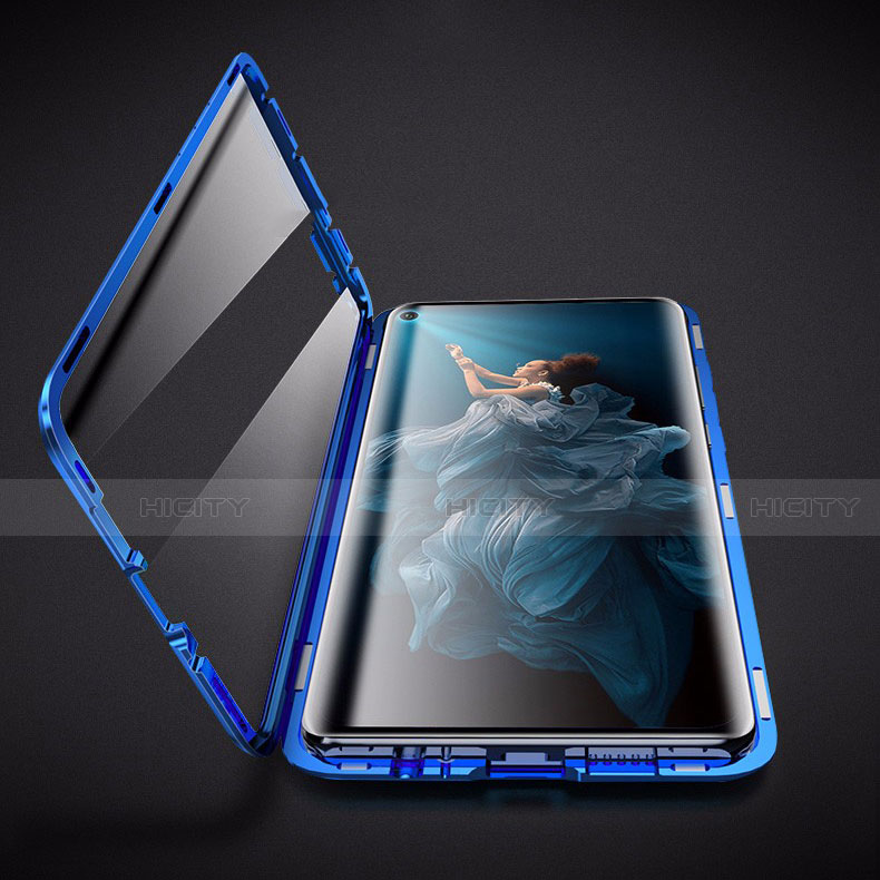 Handyhülle Hülle Luxus Aluminium Metall Rahmen Spiegel 360 Grad Tasche T08 für Huawei Honor 20