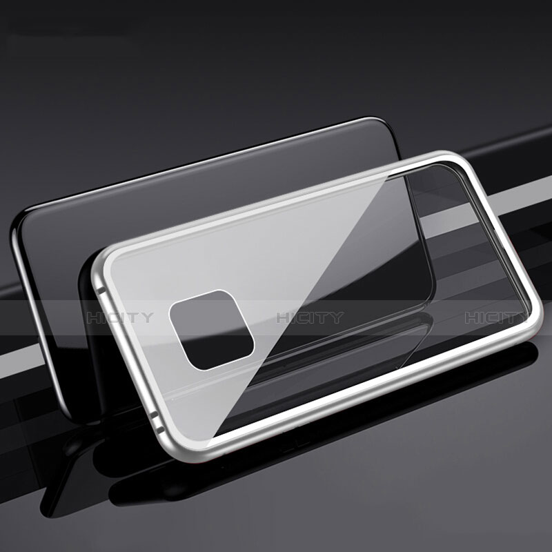 Handyhülle Hülle Luxus Aluminium Metall Rahmen Spiegel 360 Grad Tasche T08 für Huawei Mate 20 Pro groß