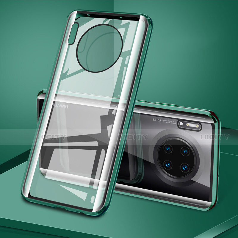 Handyhülle Hülle Luxus Aluminium Metall Rahmen Spiegel 360 Grad Tasche T08 für Huawei Mate 30