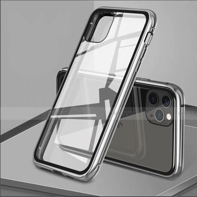 Handyhülle Hülle Luxus Aluminium Metall Rahmen Spiegel 360 Grad Tasche T10 für Apple iPhone 11 Pro