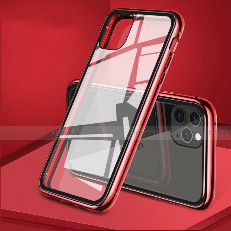Handyhülle Hülle Luxus Aluminium Metall Rahmen Spiegel 360 Grad Tasche T10 für Apple iPhone 11 Pro Max