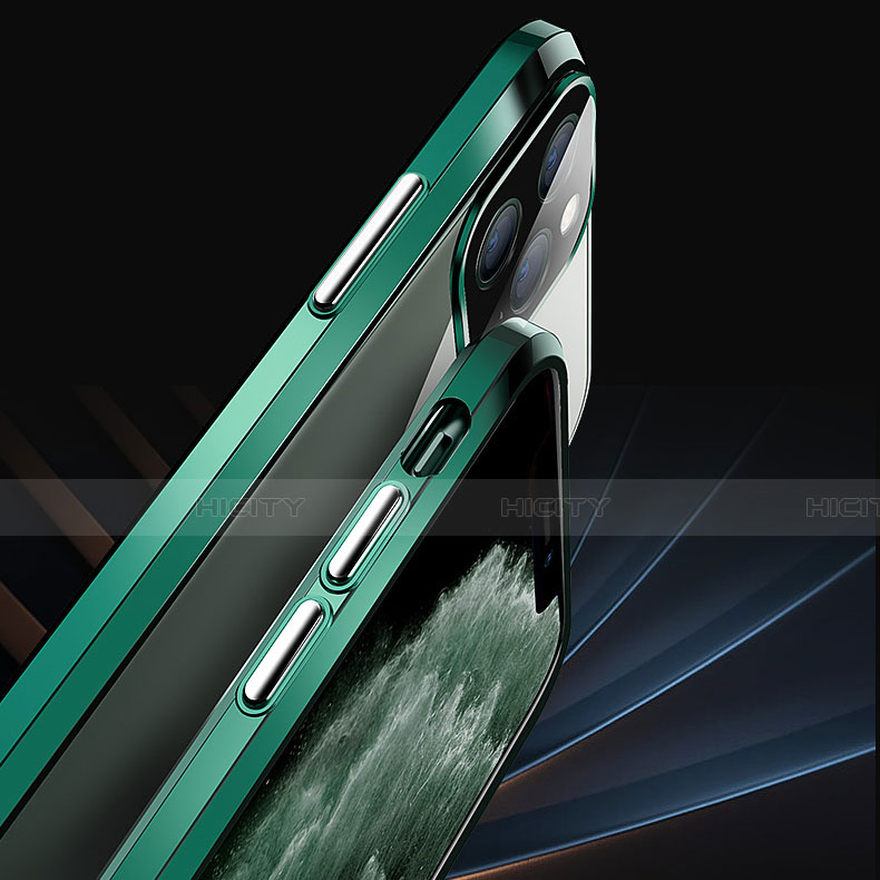 Handyhülle Hülle Luxus Aluminium Metall Rahmen Spiegel 360 Grad Tasche T12 für Apple iPhone 11 Pro