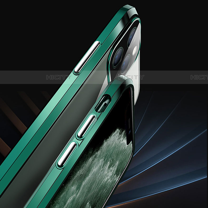 Handyhülle Hülle Luxus Aluminium Metall Rahmen Spiegel 360 Grad Tasche T12 für Apple iPhone 11 Pro Max groß