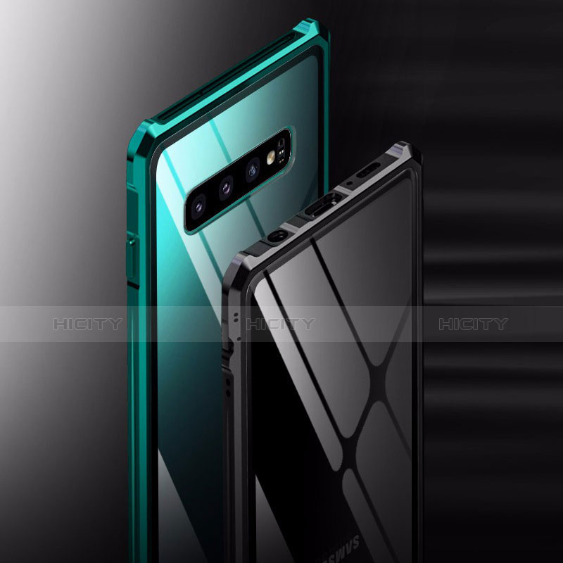 Handyhülle Hülle Luxus Aluminium Metall Rahmen Spiegel Tasche A01 für Samsung Galaxy S10 groß