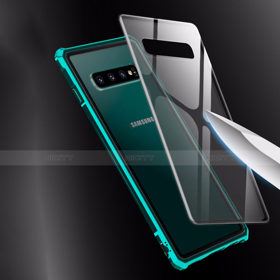 Handyhülle Hülle Luxus Aluminium Metall Rahmen Spiegel Tasche A01 für Samsung Galaxy S10 groß