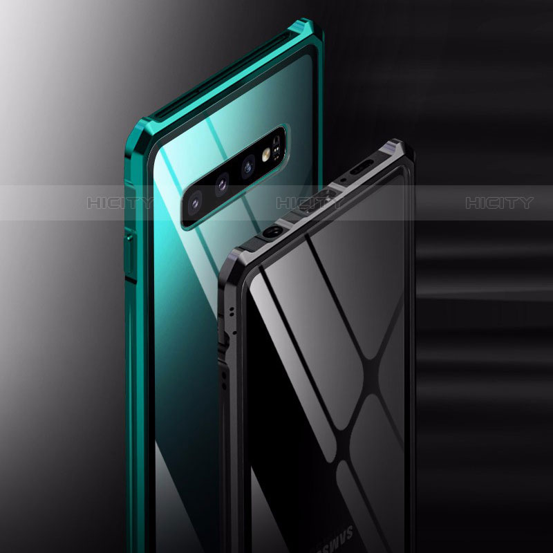 Handyhülle Hülle Luxus Aluminium Metall Rahmen Spiegel Tasche A01 für Samsung Galaxy S10 5G groß