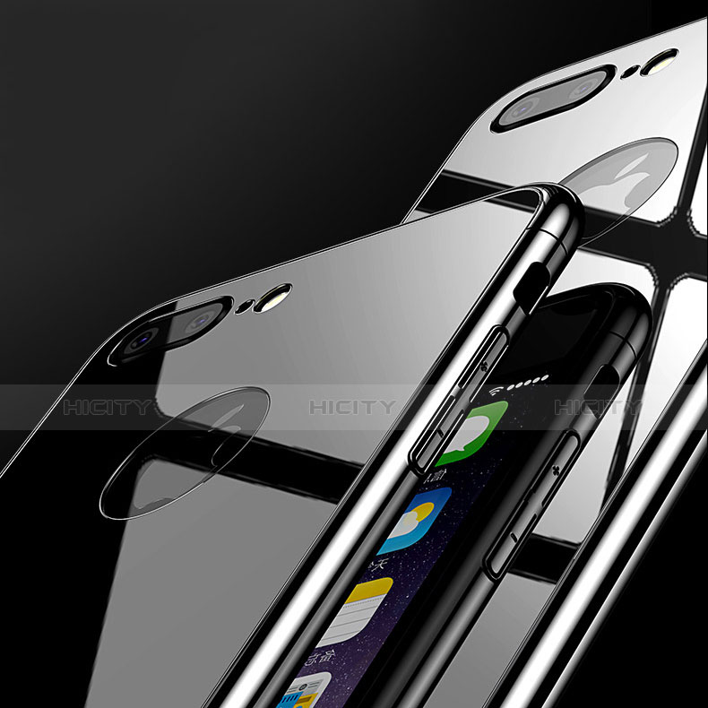 Handyhülle Hülle Luxus Aluminium Metall Rahmen Spiegel Tasche für Apple iPhone 8 Plus
