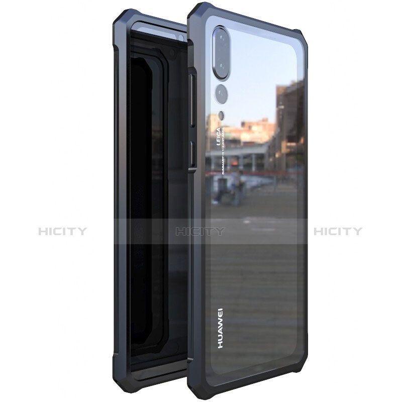 Handyhülle Hülle Luxus Aluminium Metall Rahmen Spiegel Tasche M03 für Huawei P20 Pro groß