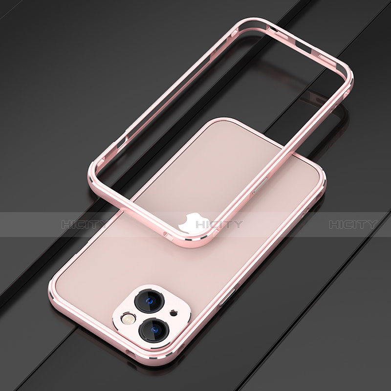 Handyhülle Hülle Luxus Aluminium Metall Rahmen Tasche A01 für Apple iPhone 13 Mini