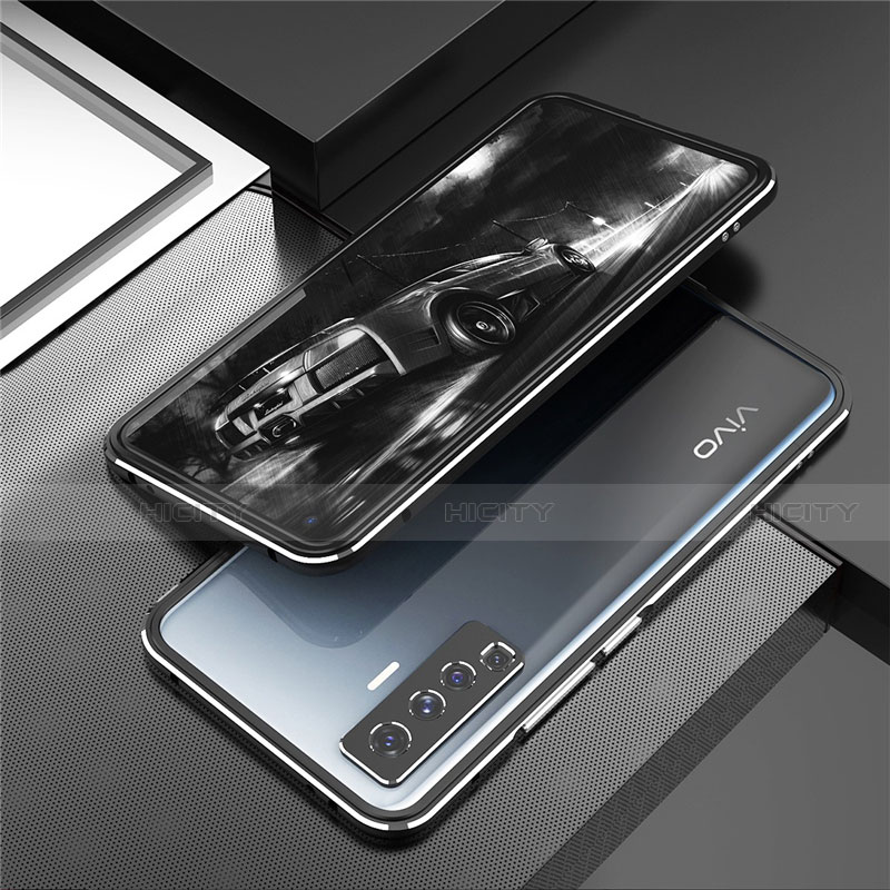 Handyhülle Hülle Luxus Aluminium Metall Rahmen Tasche A01 für Vivo X50 5G