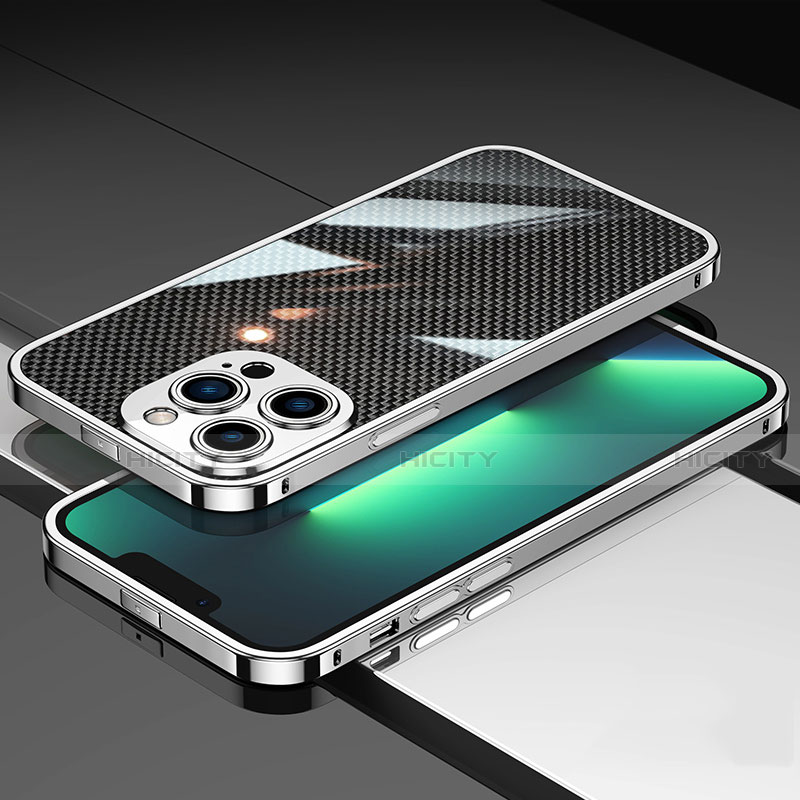 Handyhülle Hülle Luxus Aluminium Metall Rahmen Tasche A02 für Apple iPhone 13 Pro