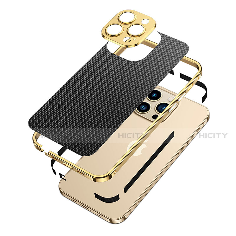 Handyhülle Hülle Luxus Aluminium Metall Rahmen Tasche A02 für Apple iPhone 13 Pro