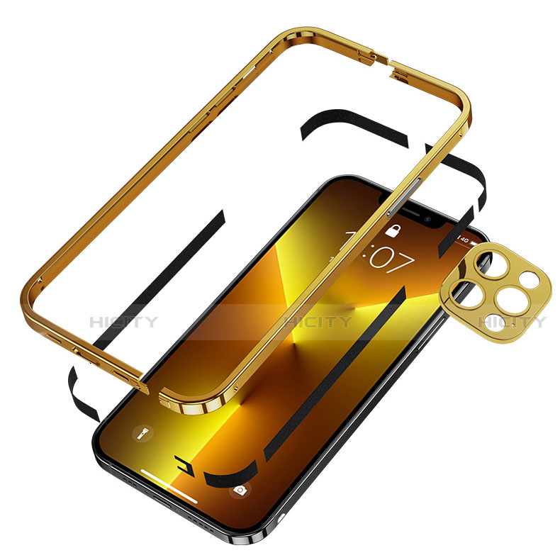 Handyhülle Hülle Luxus Aluminium Metall Rahmen Tasche A03 für Apple iPhone 13
