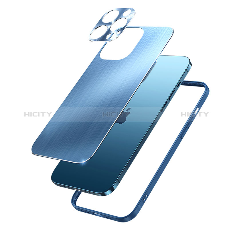 Handyhülle Hülle Luxus Aluminium Metall Rahmen Tasche A05 für Apple iPhone 14 Pro
