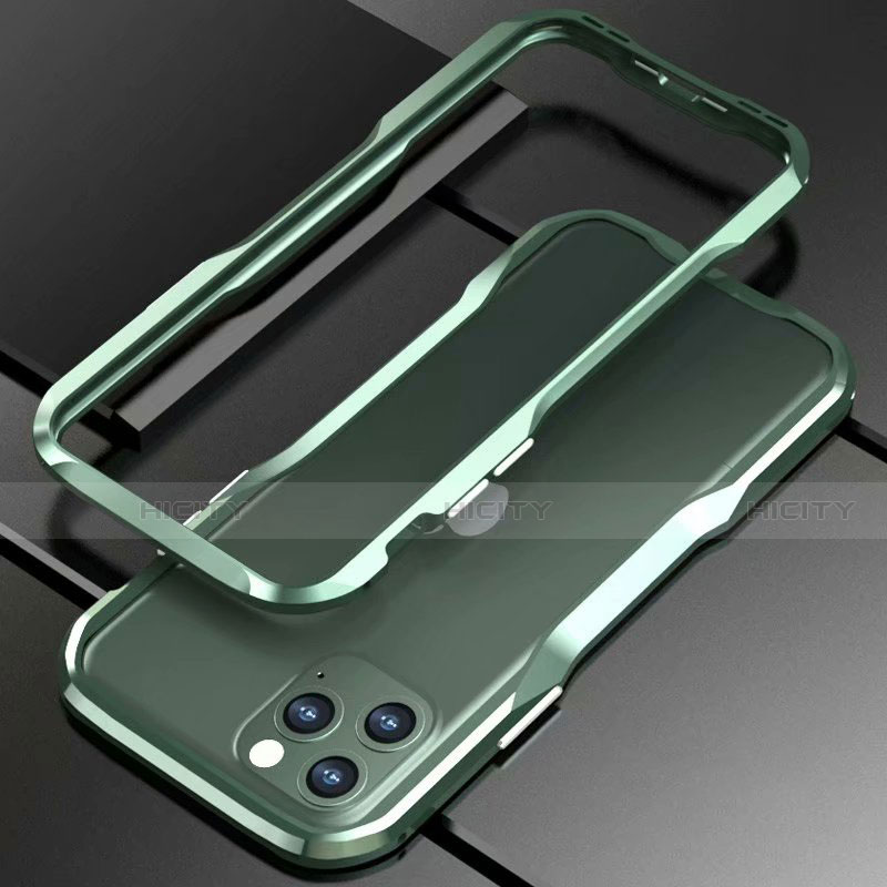 Handyhülle Hülle Luxus Aluminium Metall Rahmen Tasche für Apple iPhone 11 Pro Max Grün
