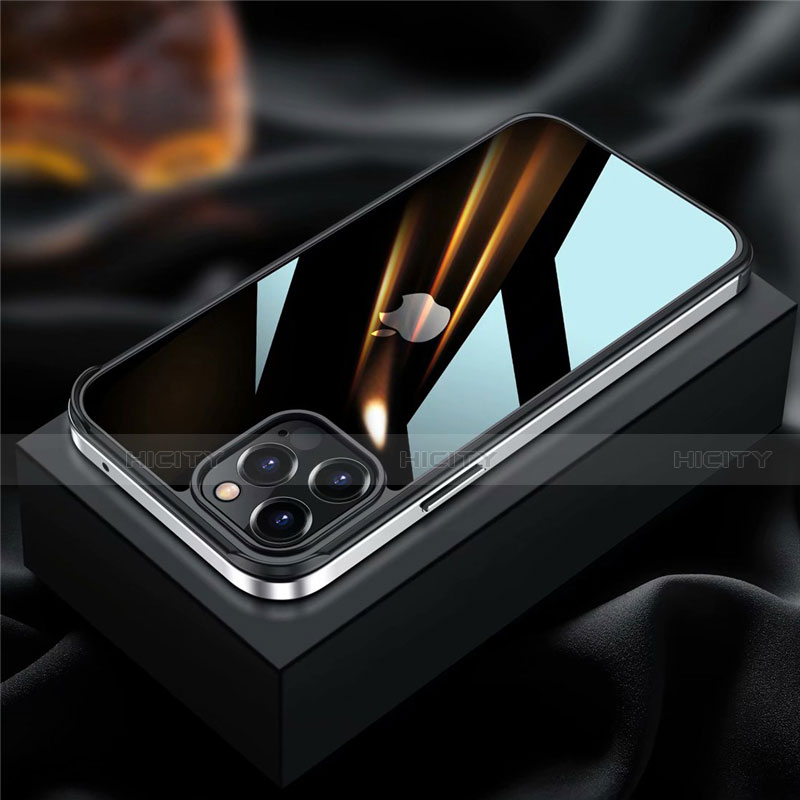 Handyhülle Hülle Luxus Aluminium Metall Rahmen Tasche für Apple iPhone 12 Pro groß