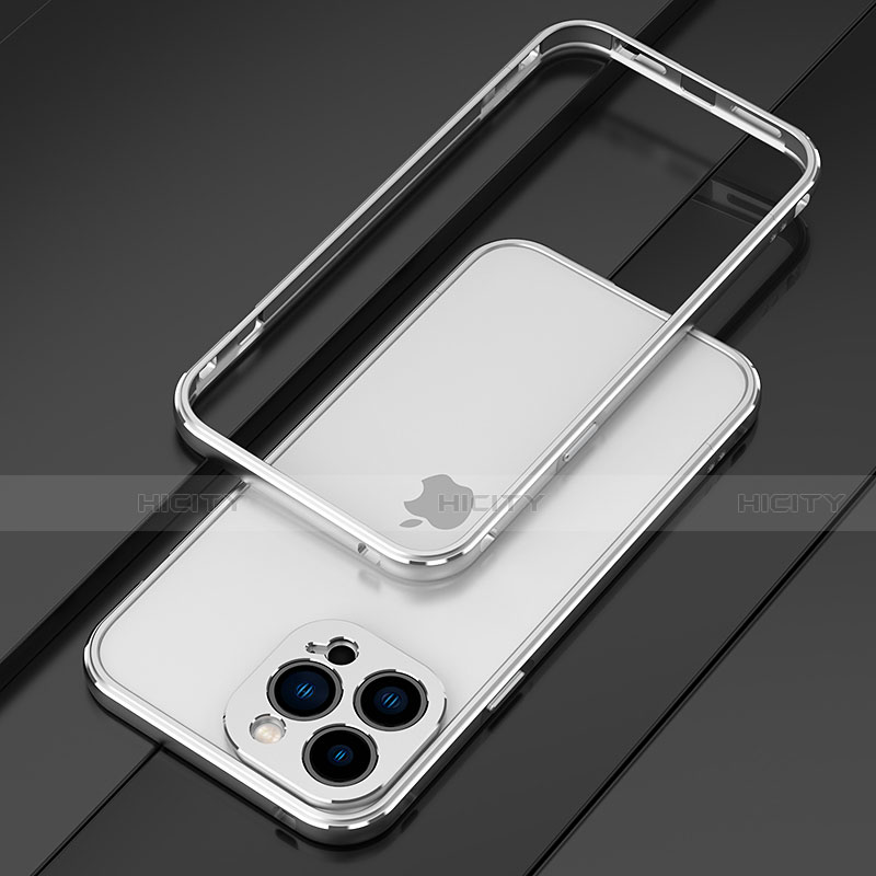 Handyhülle Hülle Luxus Aluminium Metall Rahmen Tasche für Apple iPhone 13 Pro groß