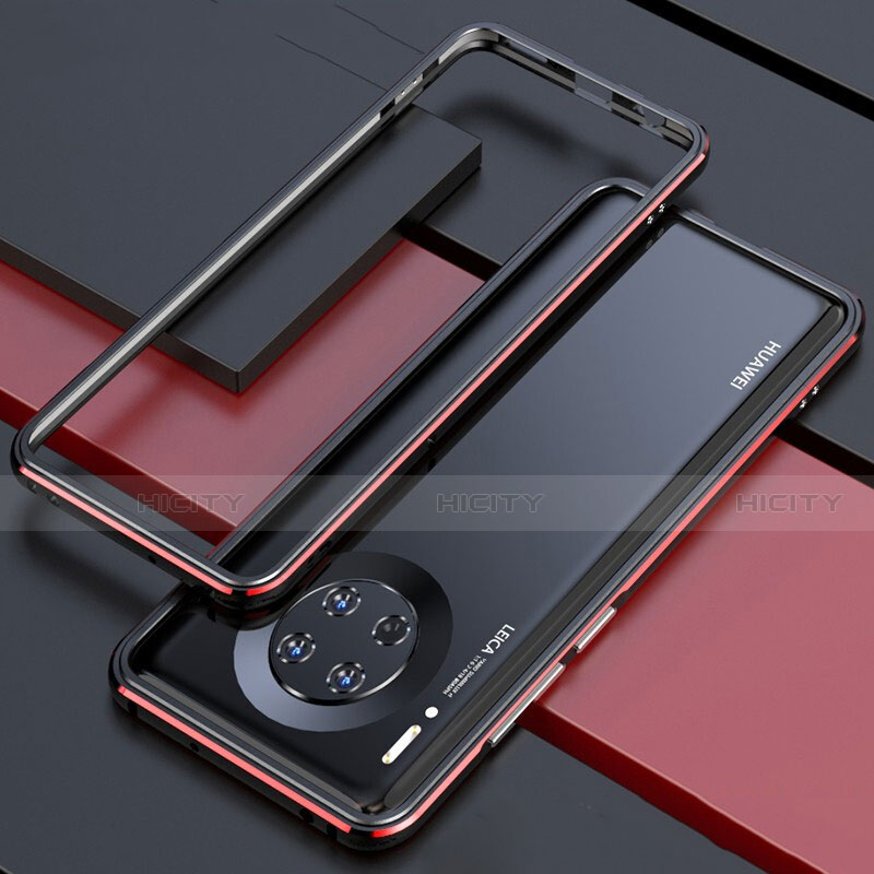 Handyhülle Hülle Luxus Aluminium Metall Rahmen Tasche für Huawei Mate 30 Rot