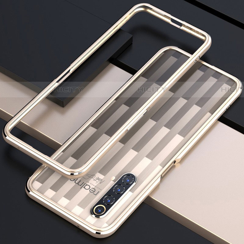 Handyhülle Hülle Luxus Aluminium Metall Rahmen Tasche für Realme X3 SuperZoom Gold Plus