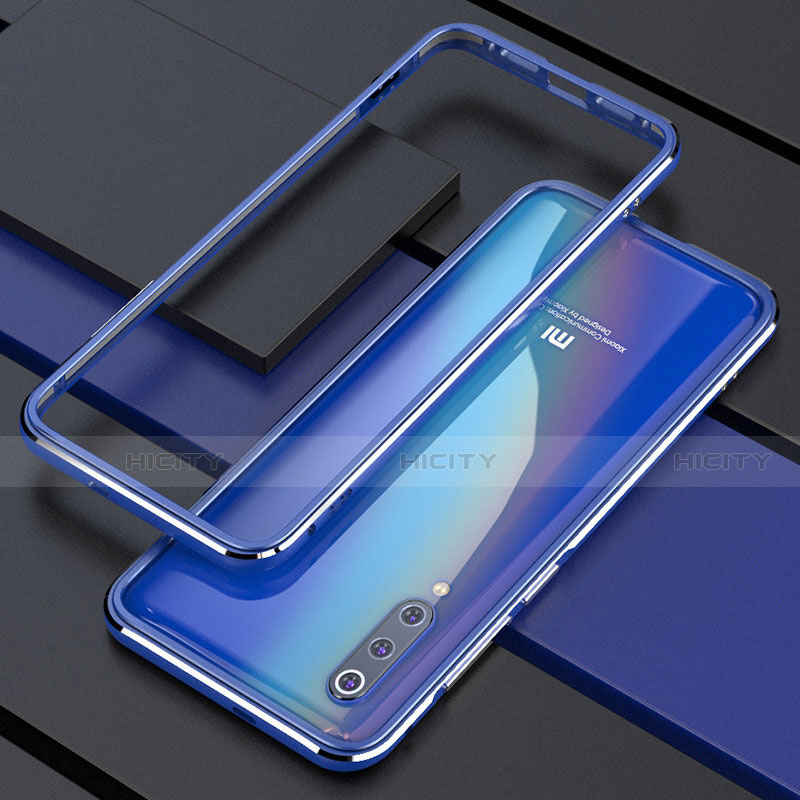Handyhülle Hülle Luxus Aluminium Metall Rahmen Tasche für Xiaomi Mi 9 Pro 5G Blau