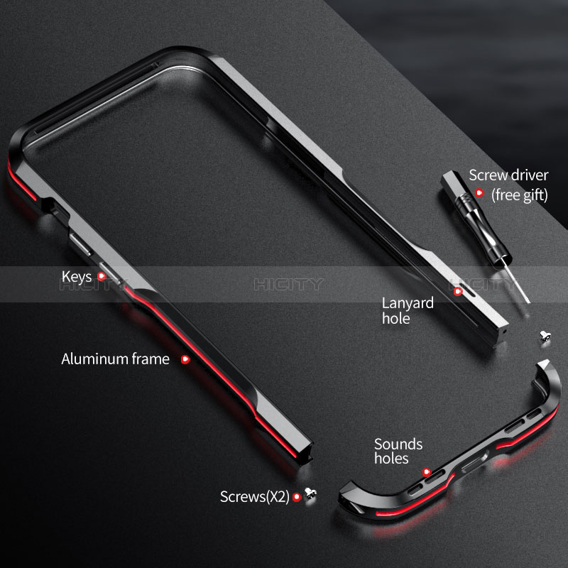 Handyhülle Hülle Luxus Aluminium Metall Rahmen Tasche LF3 für Apple iPhone 13 Pro Max groß