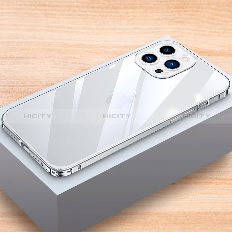 Handyhülle Hülle Luxus Aluminium Metall Rahmen Tasche LK1 für Apple iPhone 13 Pro groß