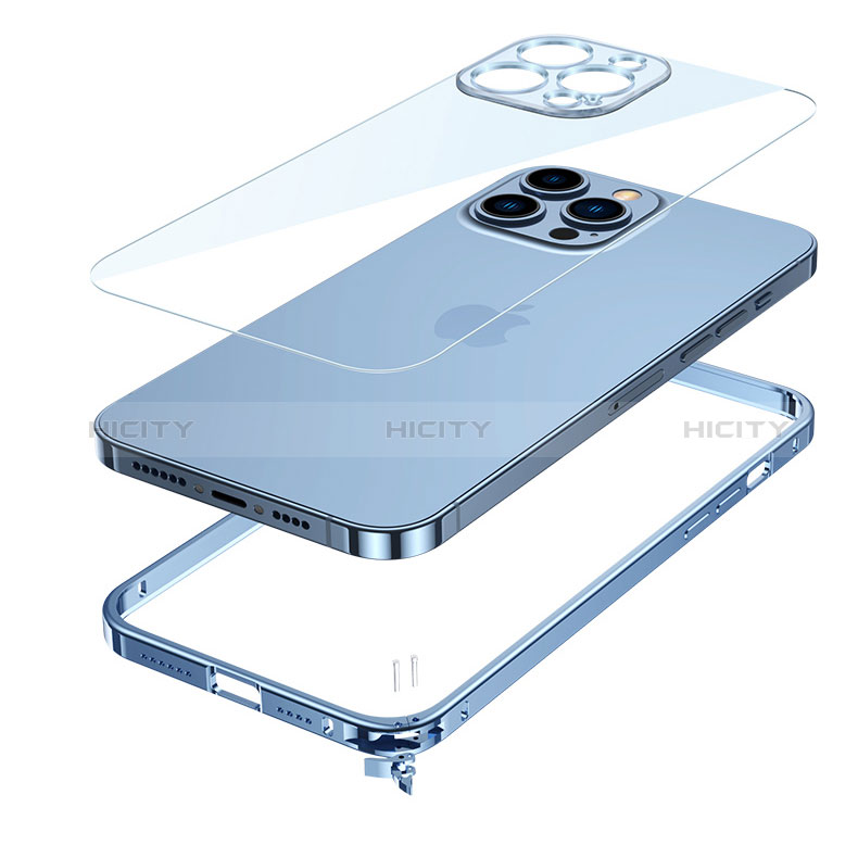 Handyhülle Hülle Luxus Aluminium Metall Rahmen Tasche LK1 für Apple iPhone 13 Pro groß
