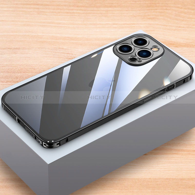 Handyhülle Hülle Luxus Aluminium Metall Rahmen Tasche LK1 für Apple iPhone 14 Pro Max groß