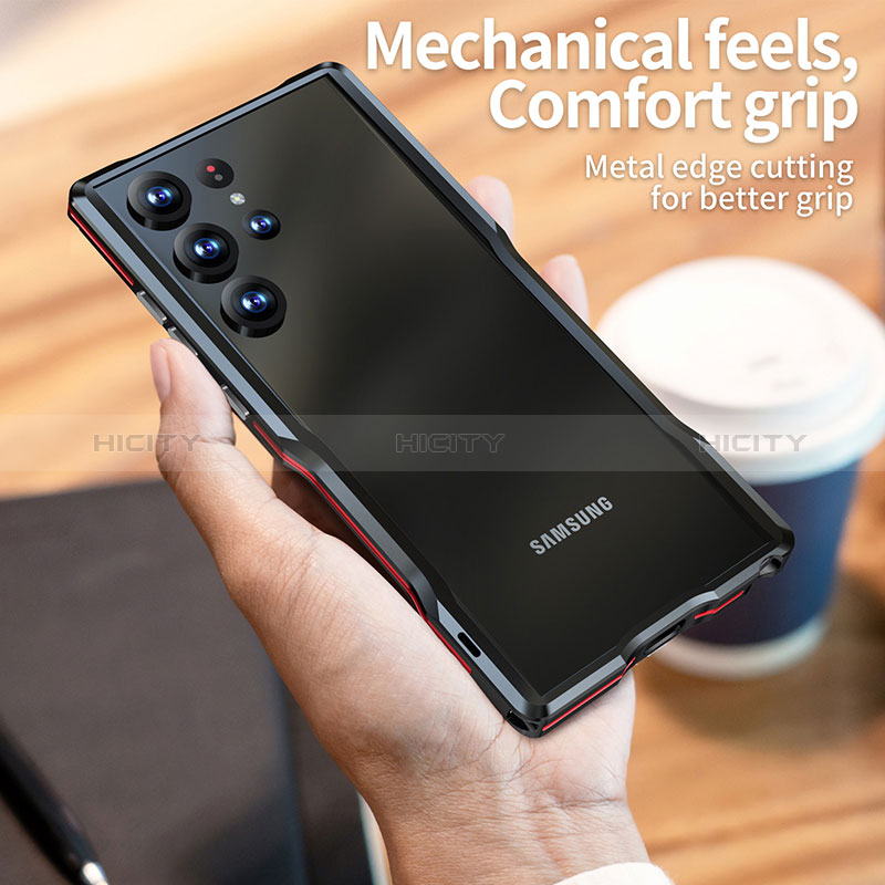 Handyhülle Hülle Luxus Aluminium Metall Rahmen Tasche LK1 für Samsung Galaxy S22 Ultra 5G